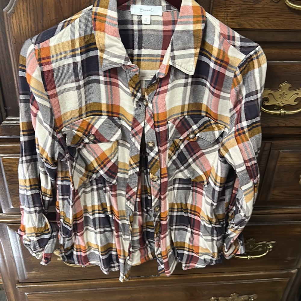 Fall plaid button down